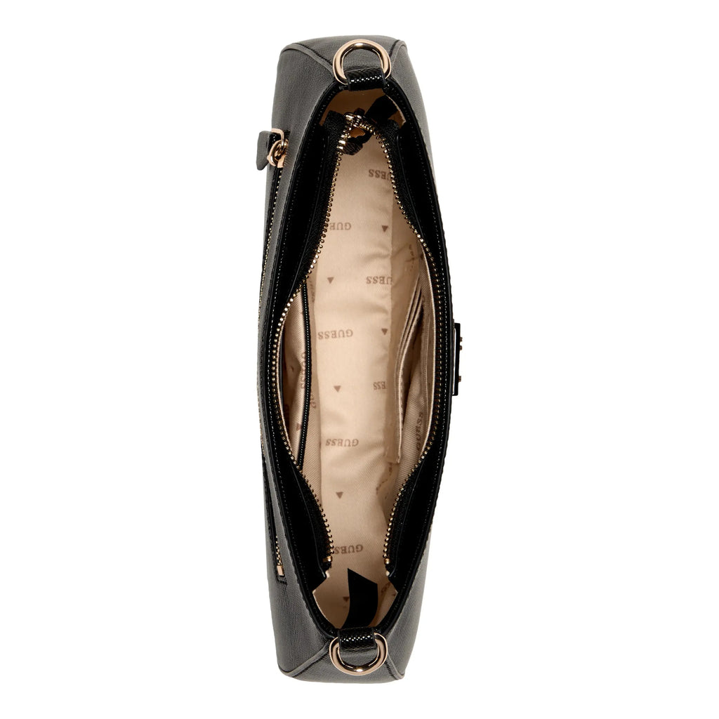 Guess Noelle Top Zip Shoulder Bag - Black