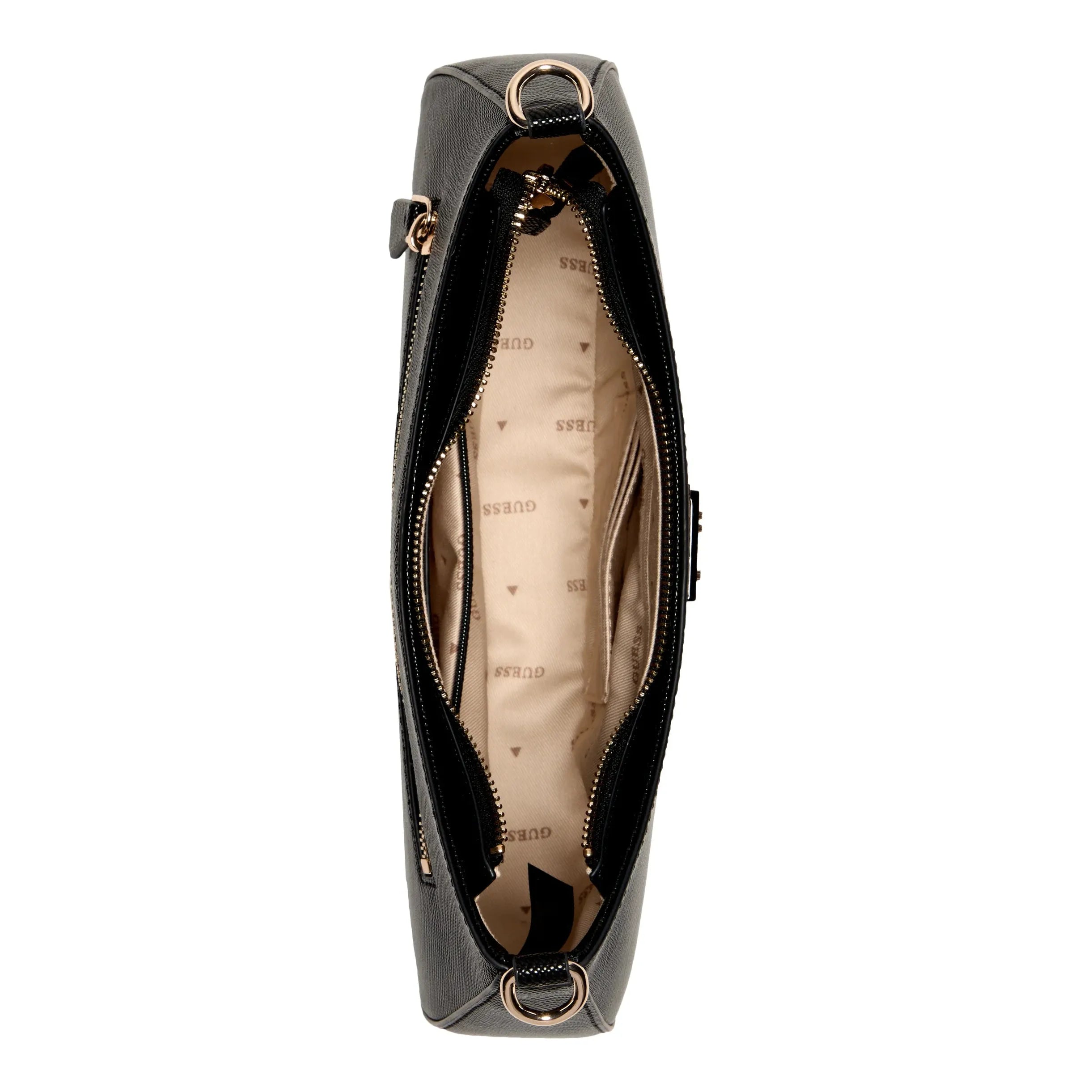 Guess Noelle Top Zip Shoulder Bag - Black