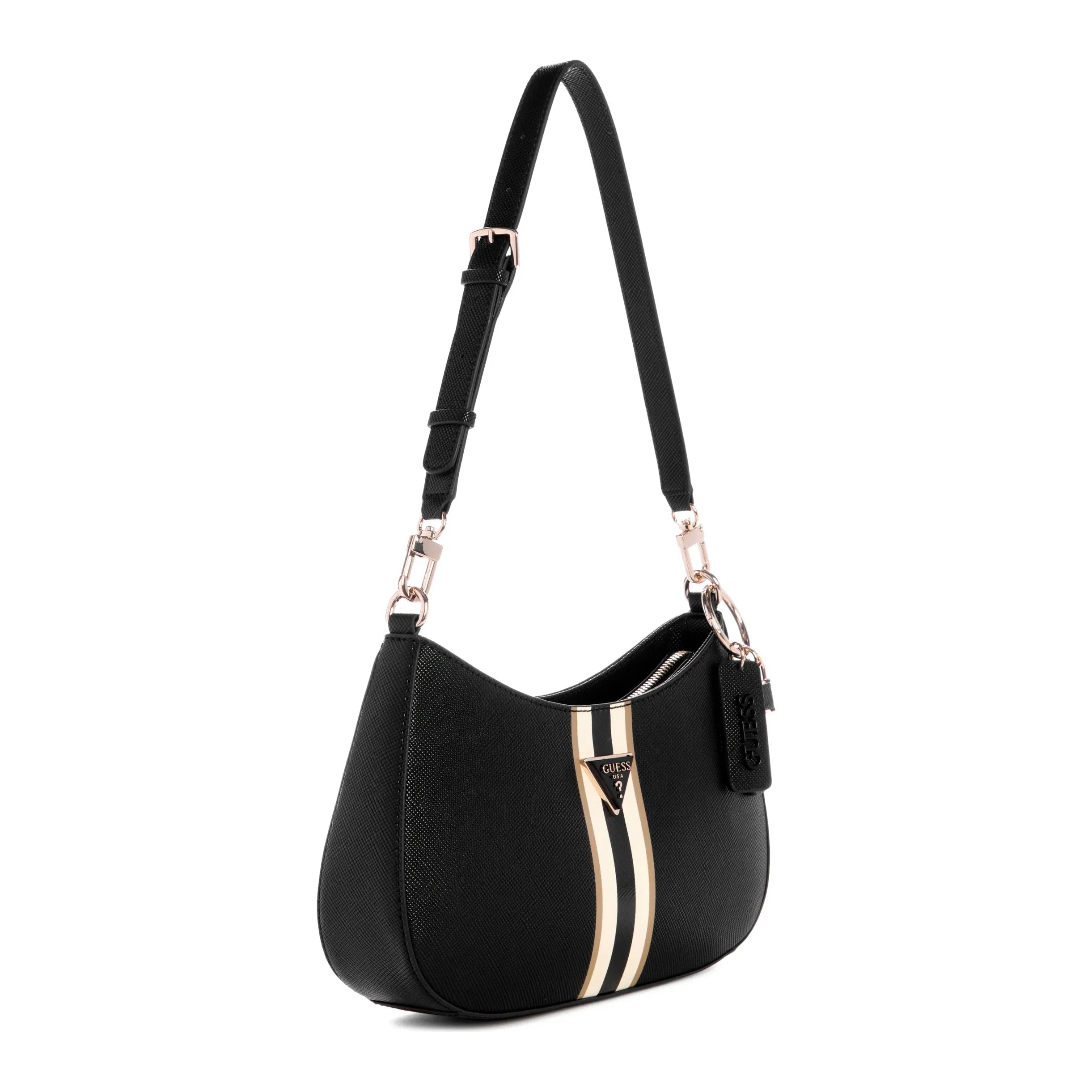 Guess Noelle Top Zip Shoulder Bag - Black