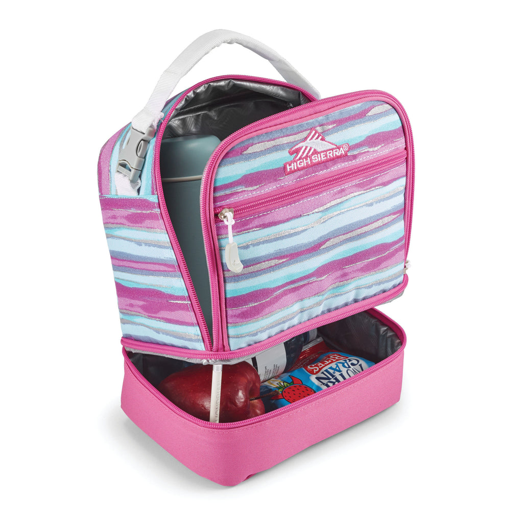 High Sierra Stacked Compartment Lunch Kit - Watercolor Stripes