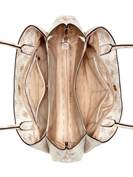 Guess Carrie Logo Girlfriend Carryall - Vanilla Logo