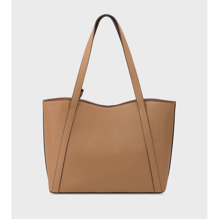 Nine West Ruthie Tote Bag with Pouch - Dark Camel