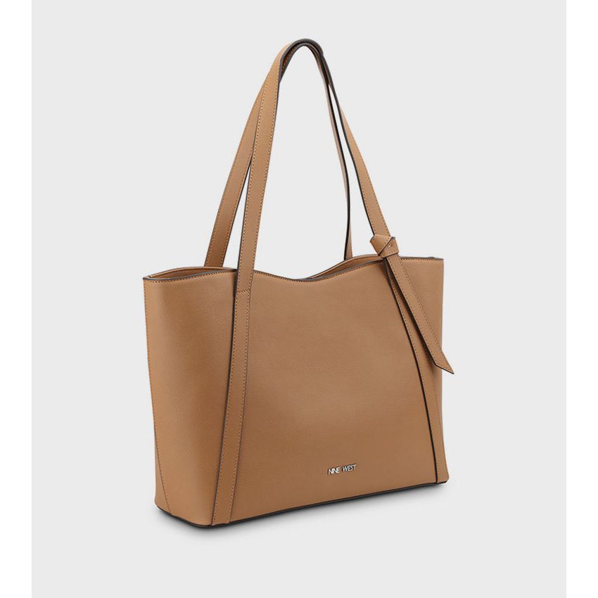 Nine West Ruthie Tote Bag with Pouch - Dark Camel