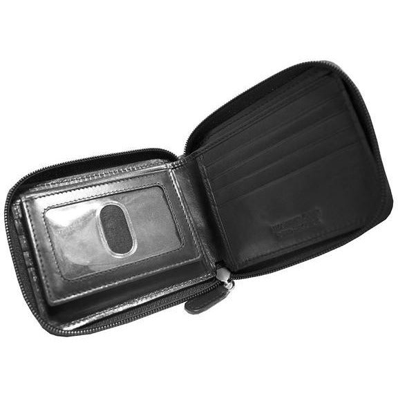 Portefeuille zippé sécurisé RFID pour hommes Mancini BOULDER avec passcase amovible