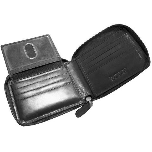 Portefeuille zippé sécurisé RFID pour hommes Mancini BOULDER avec passcase amovible