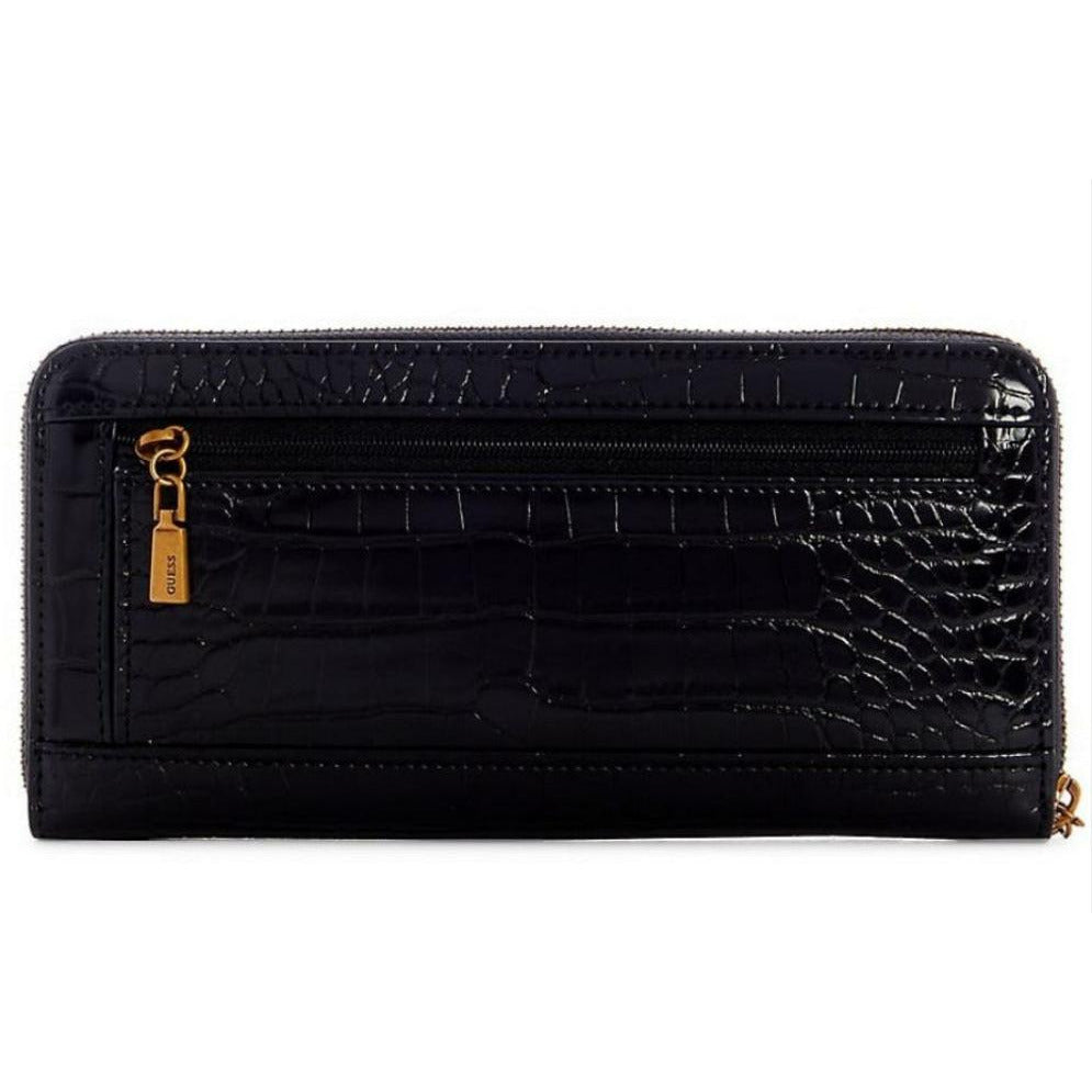 GUESS Laurel Katey Croc Zip-Around Wallet