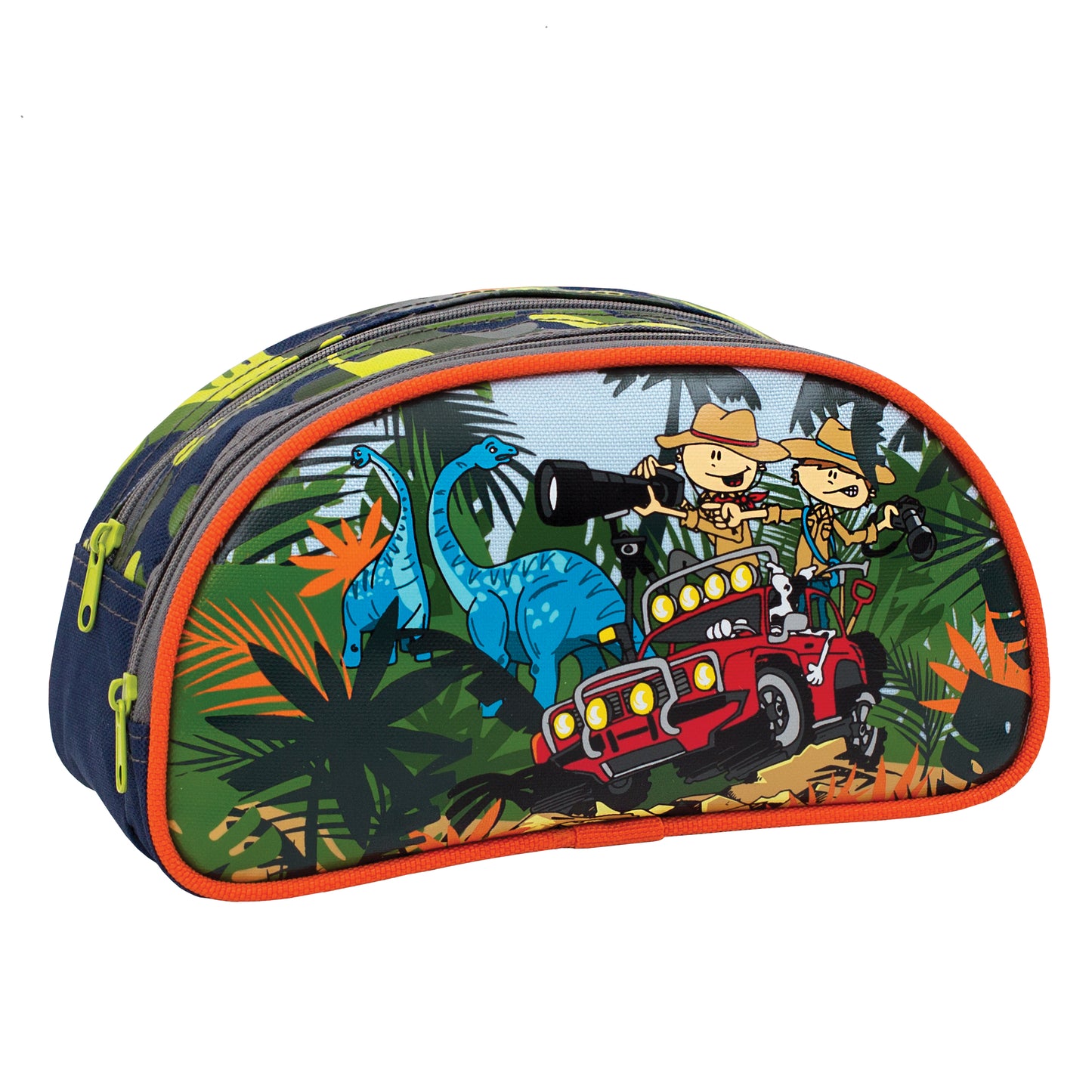 Louis Garneau Pencil Case, Half Moon - Dinosaur