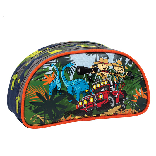 Louis Garneau Pencil Case, Half Moon - Dinosaur