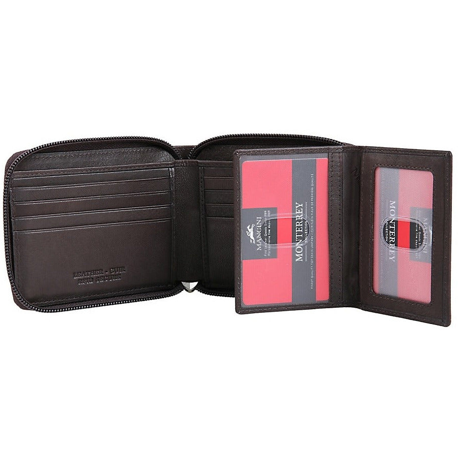 MANCINI Monterrey Zippered Billfold Wallet