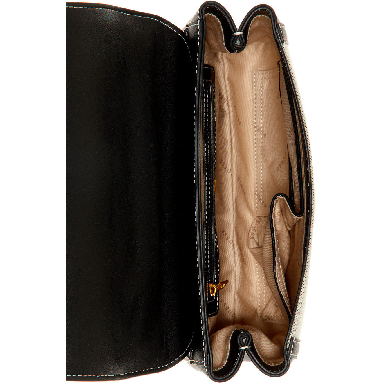 GUESS Katey Canevas Flap Shoulder Bag