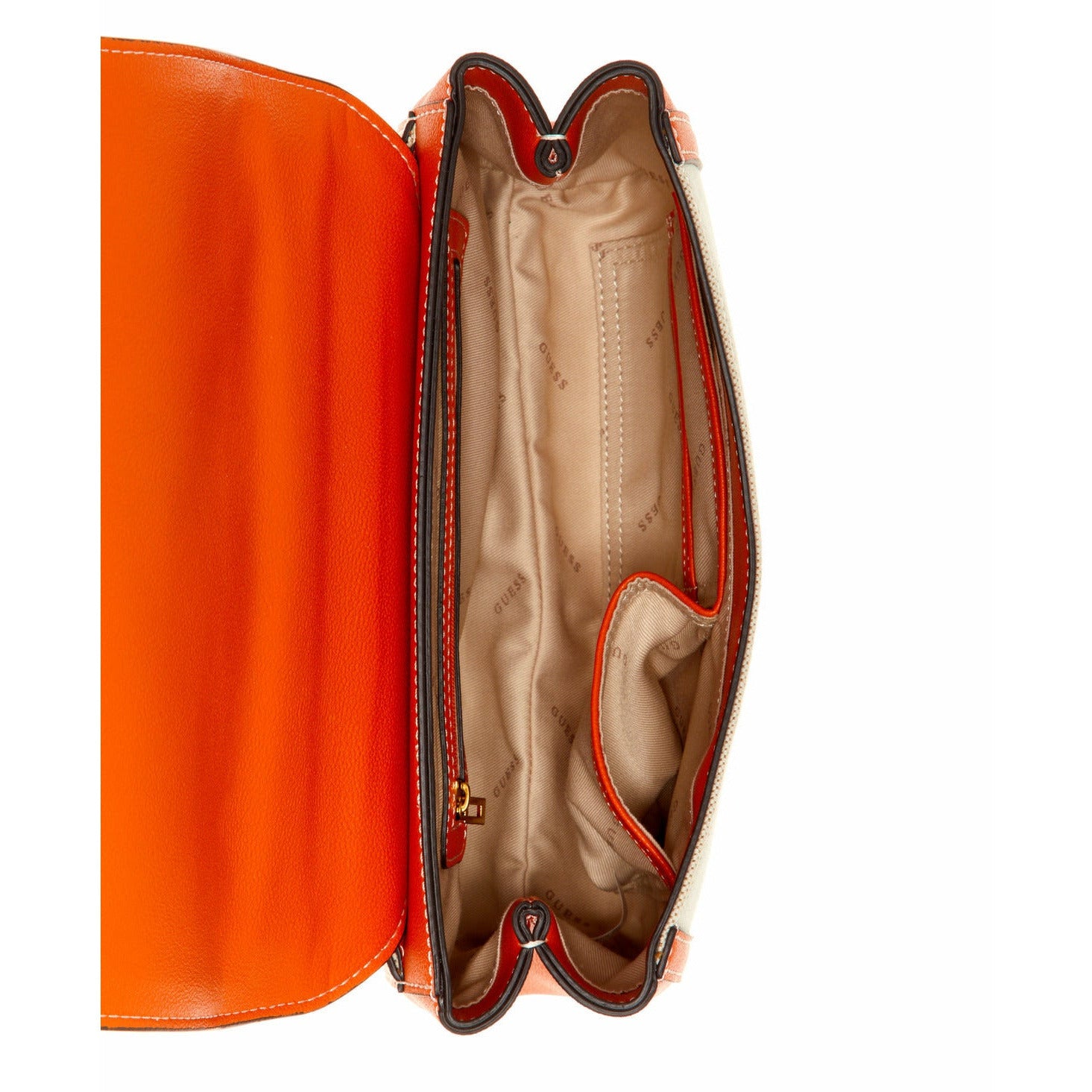 GUESS Katey Canevas Flap Shoulder Bag