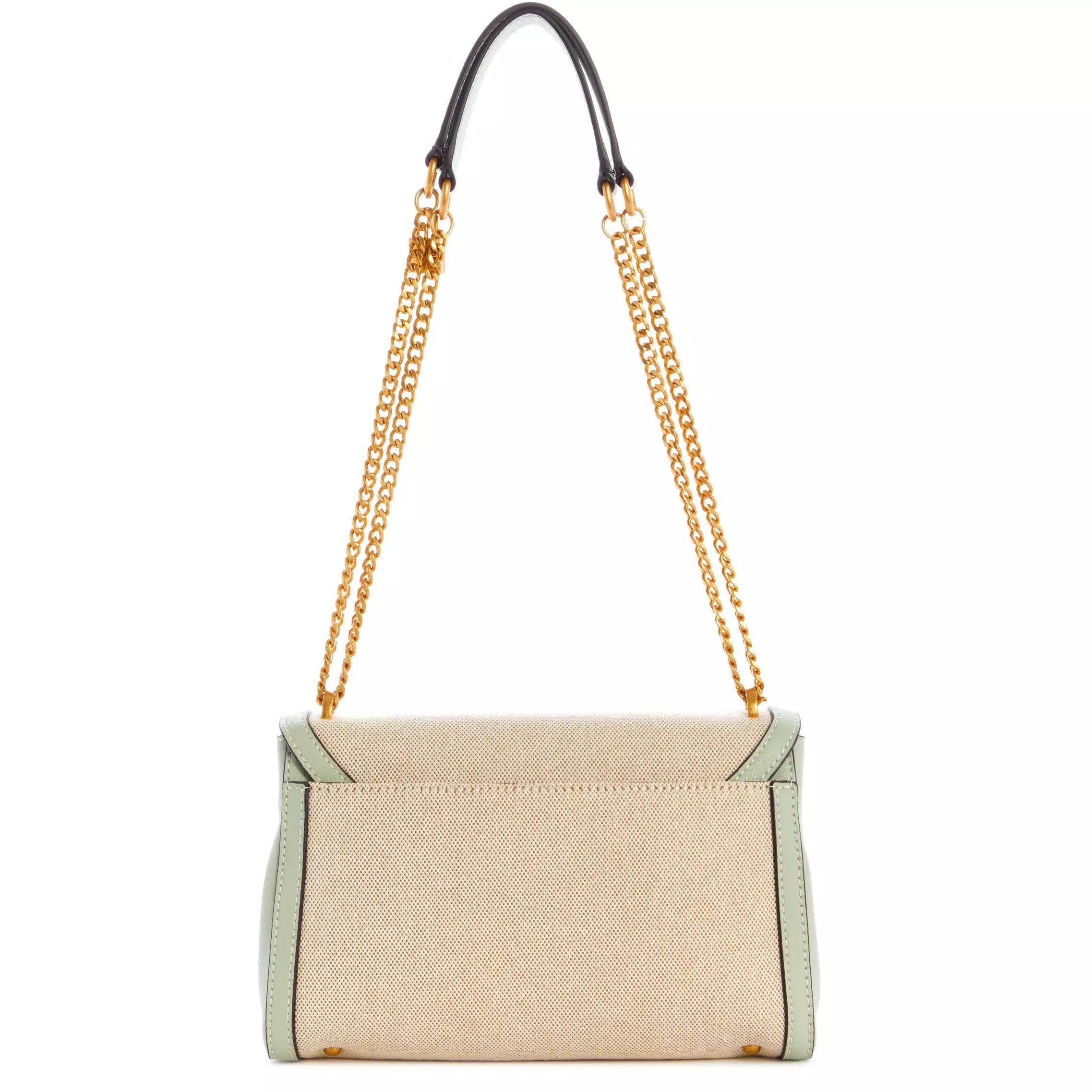 GUESS Katey Canevas Flap Shoulder Bag