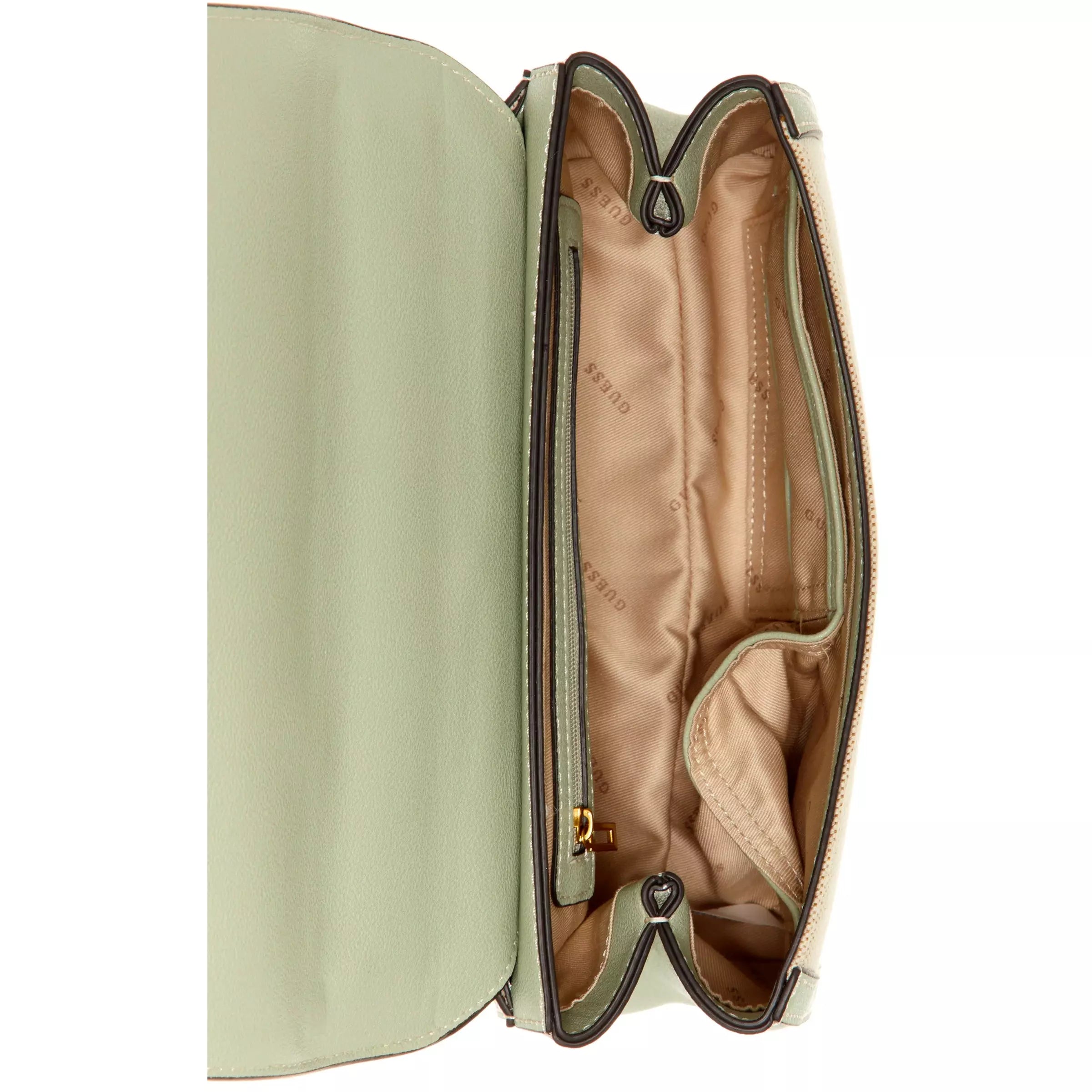 GUESS Katey Canevas Flap Shoulder Bag