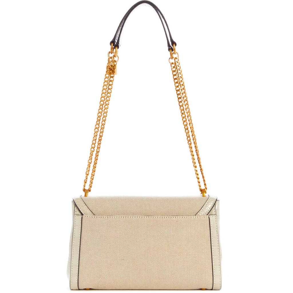 GUESS Katey Canevas Flap Shoulder Bag