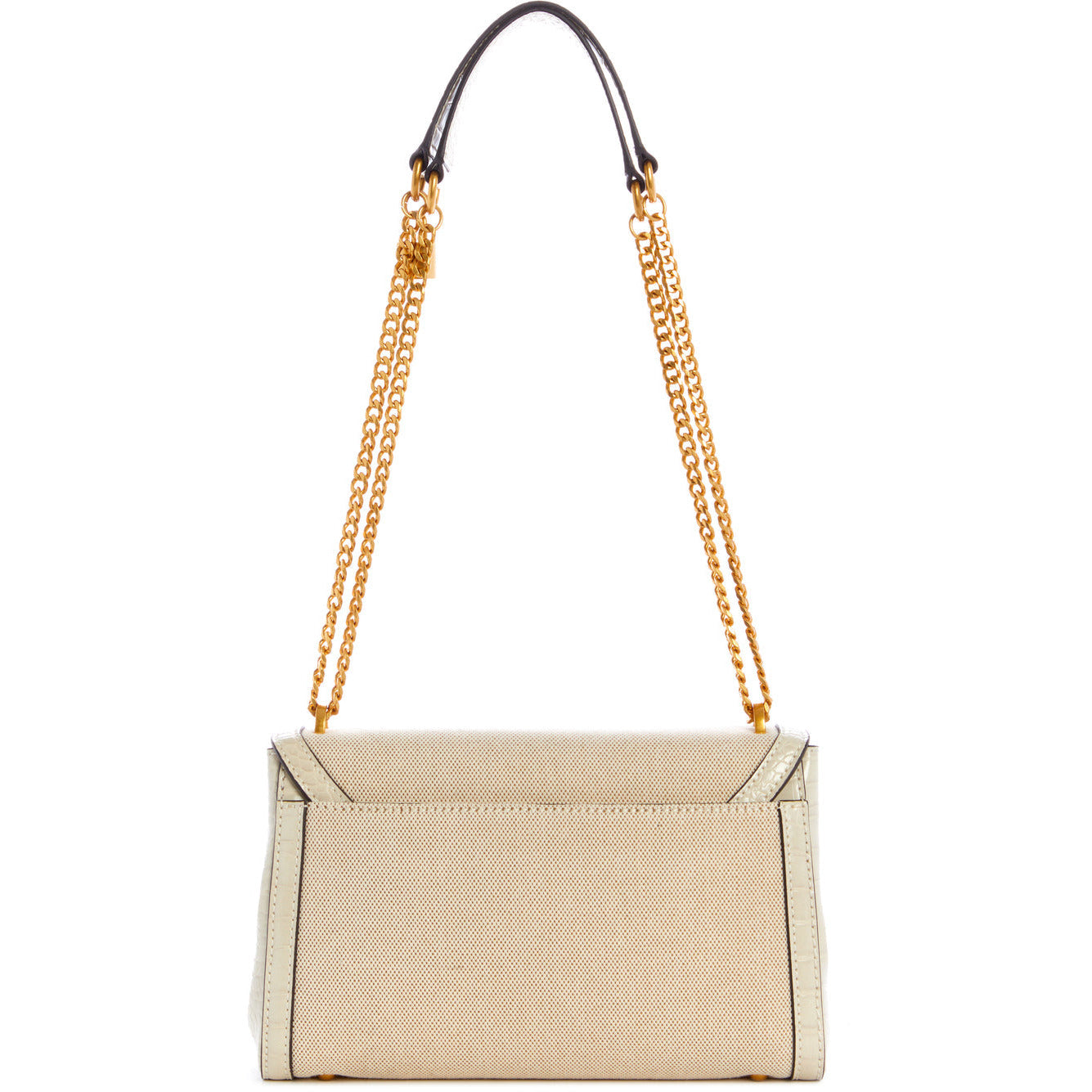 GUESS Katey Canevas Flap Shoulder Bag