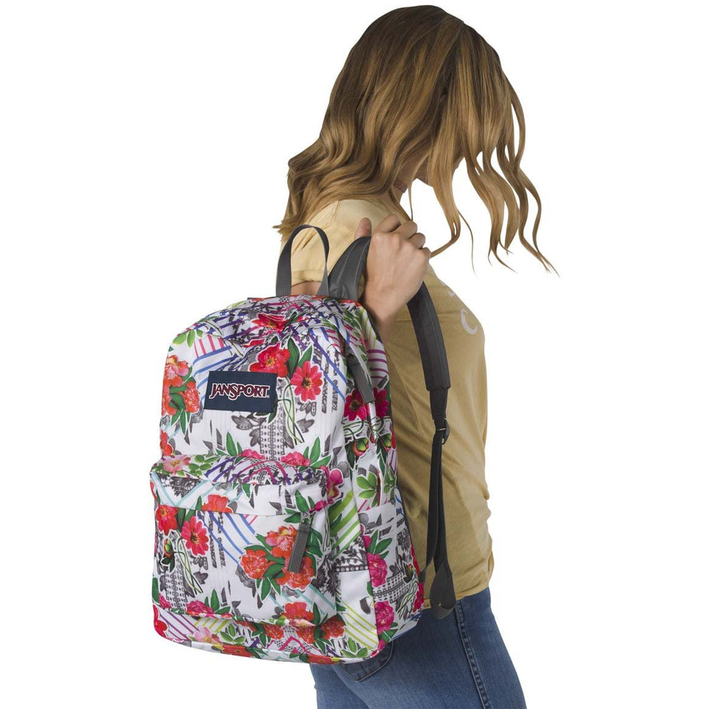 JanSport SuperBreak Backpack - Collage Floral