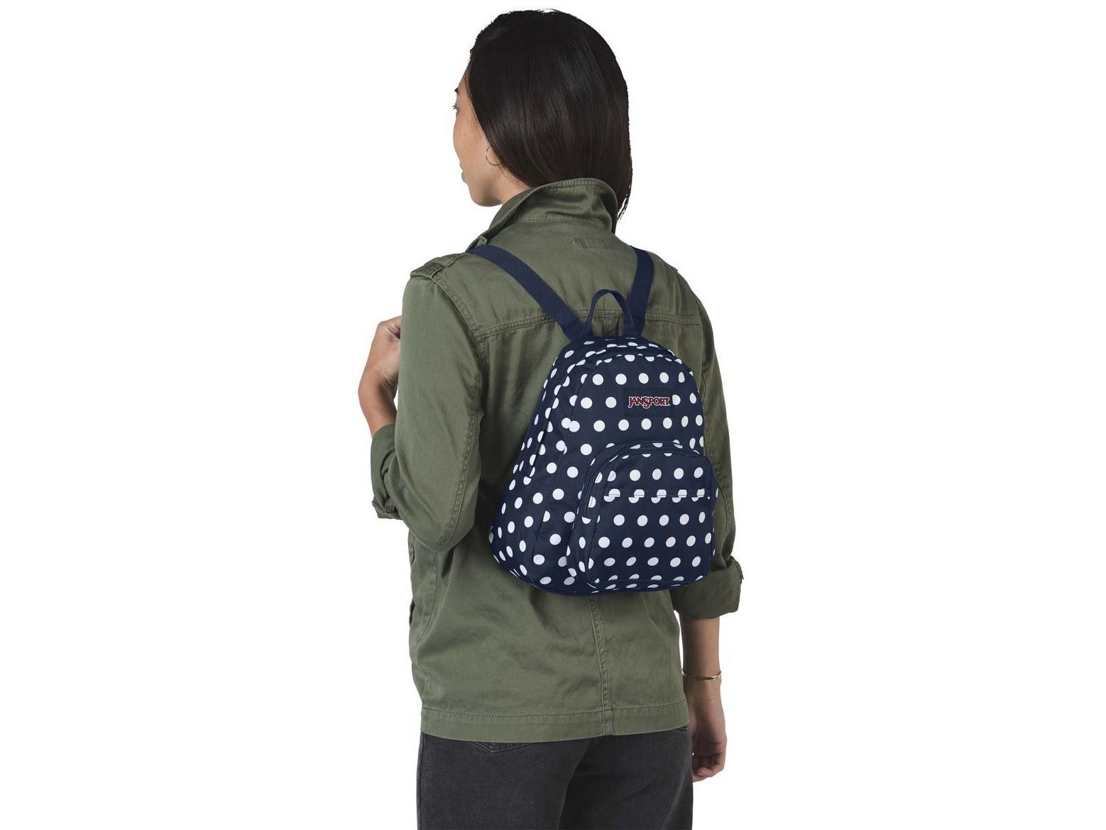 google express jansport denim polka backpack JanSport Half Pint Mini Backpack