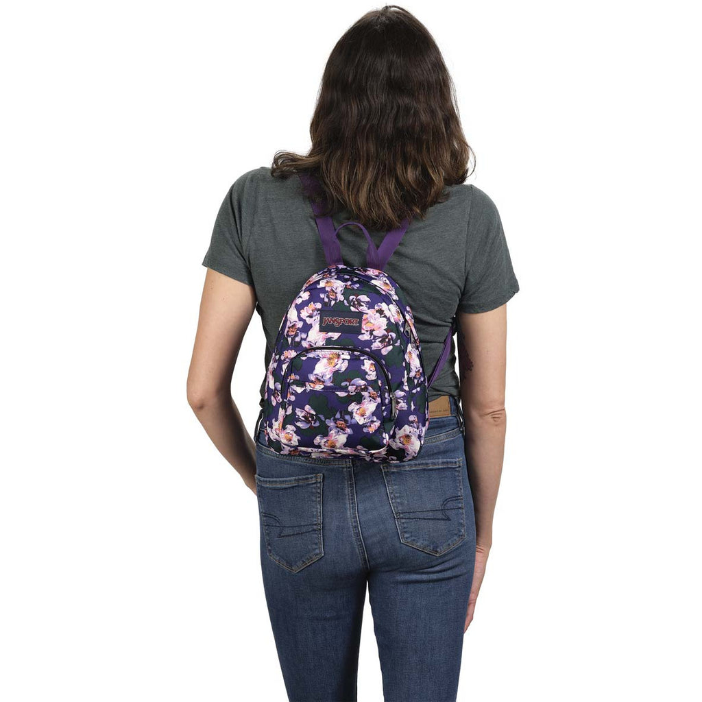 JanSport Half Pint Mini Backpack - Purple petals