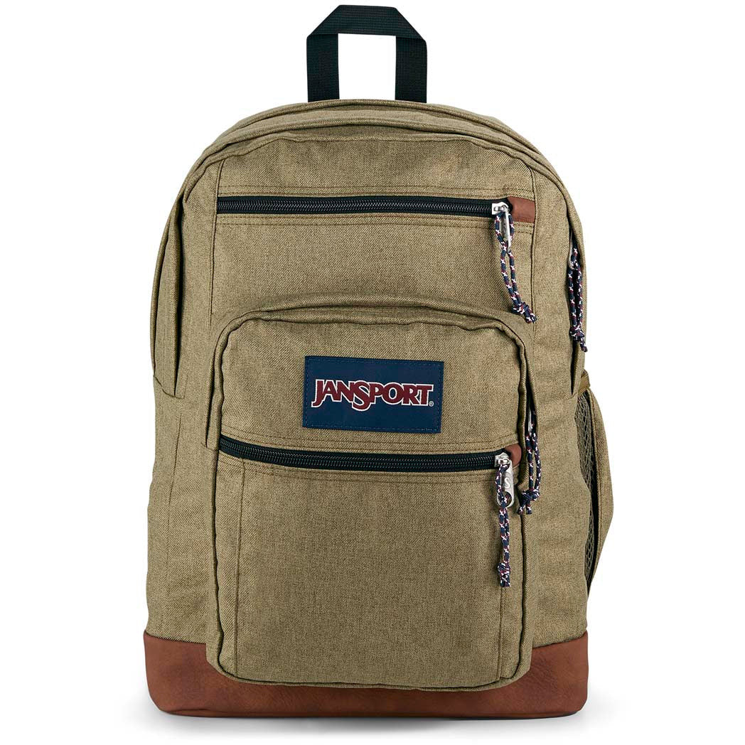 JanSport Cool Student Backpack - Army Green Letterman Poly