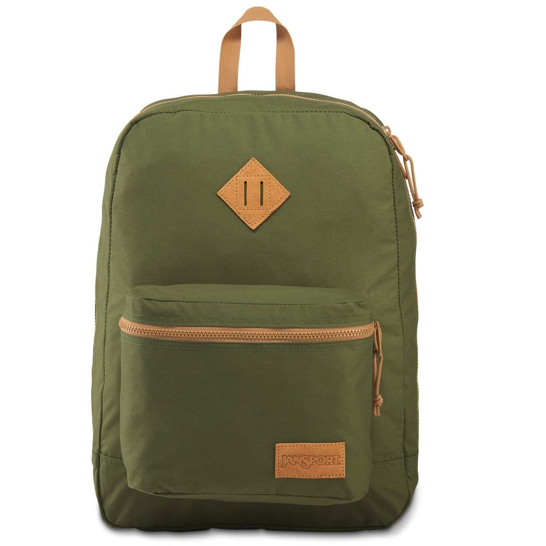 JANSPORT Super Lite Sac à dos - Nouvel Olive avec Dijon Marron
