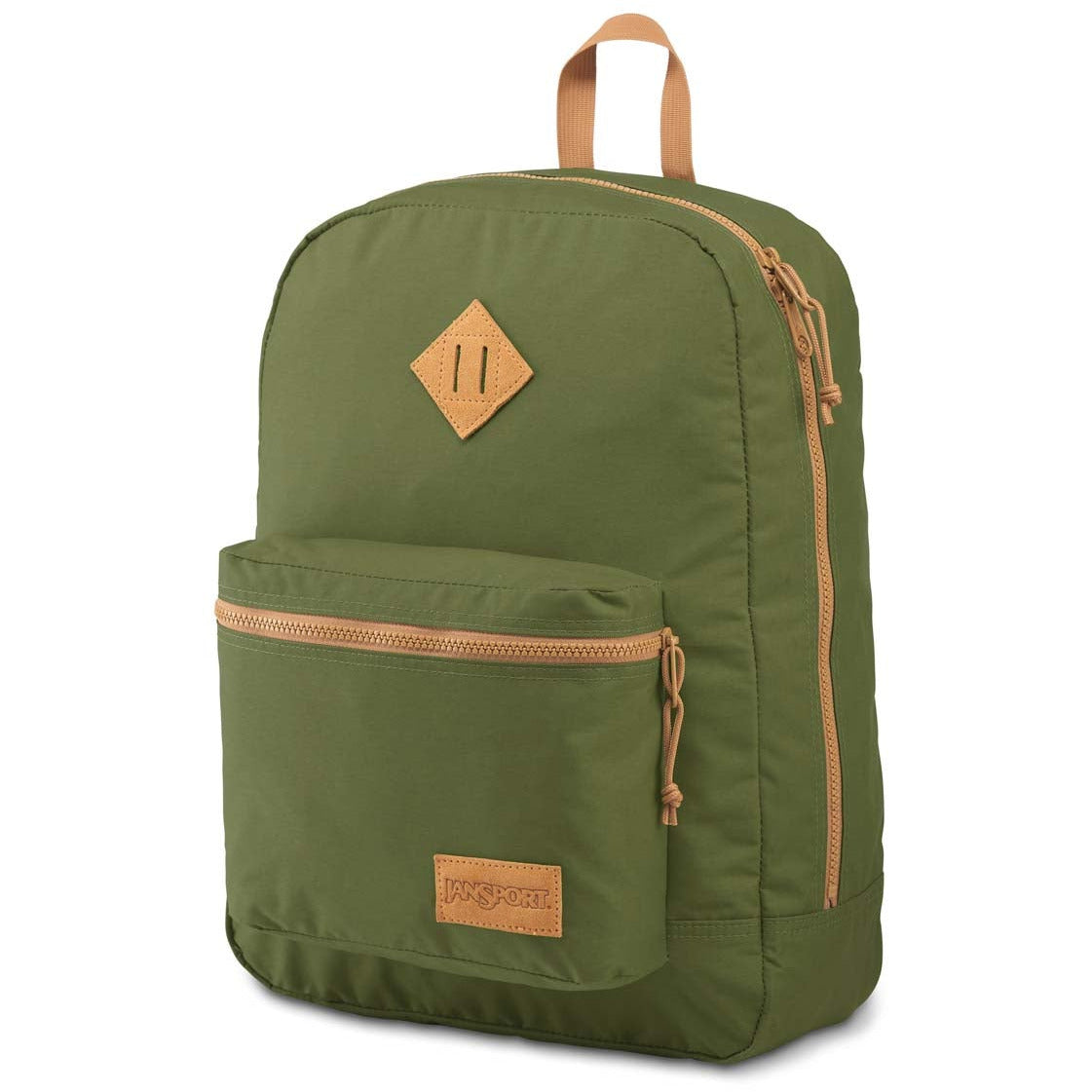 JANSPORT Super Lite Sac à dos - Nouvel Olive avec Dijon Marron