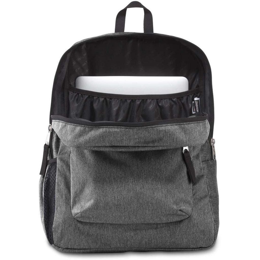JanSport Cross Town Remix Backpack – Black White Herri