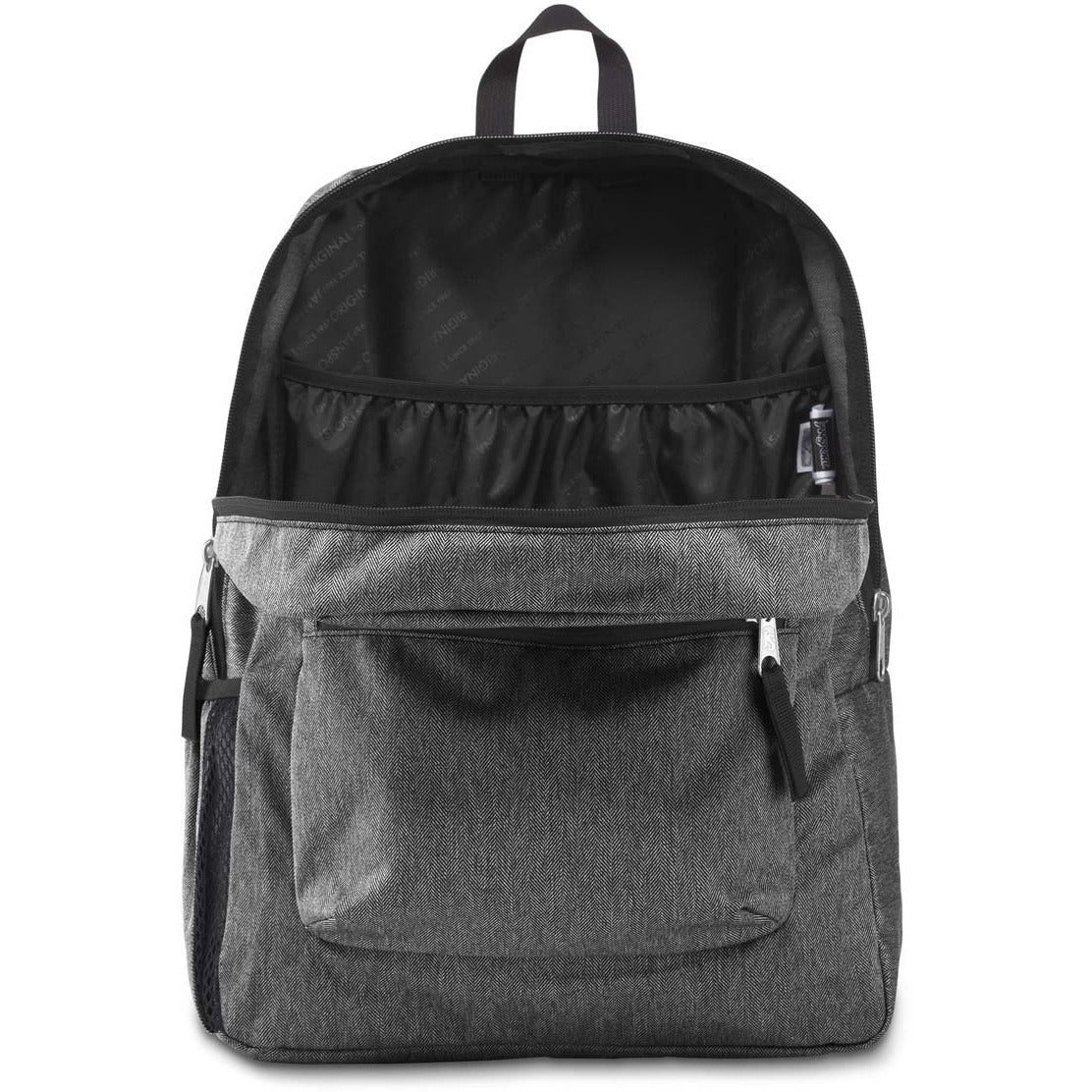 JanSport Cross Town Remix Backpack – Black White Herri