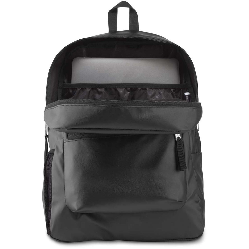 JanSport Cross Town Remix Backpack – Black Matte Coated