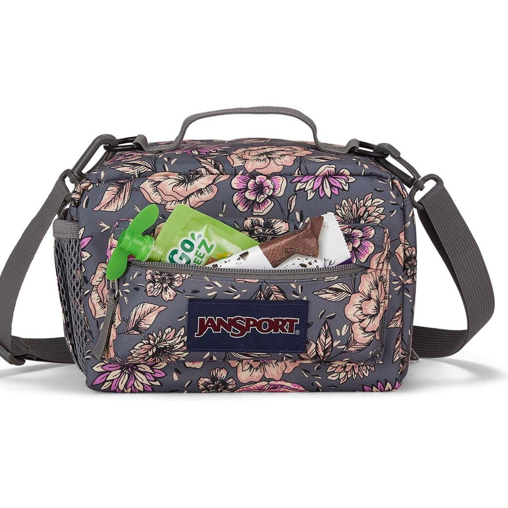 JanSport The Carryout Lunch Bag - Boho Floral Graphite Grey