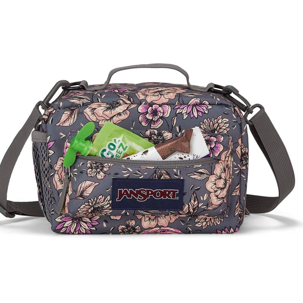 JanSport The Carryout Lunch Bag - Boho Floral Graphite Grey