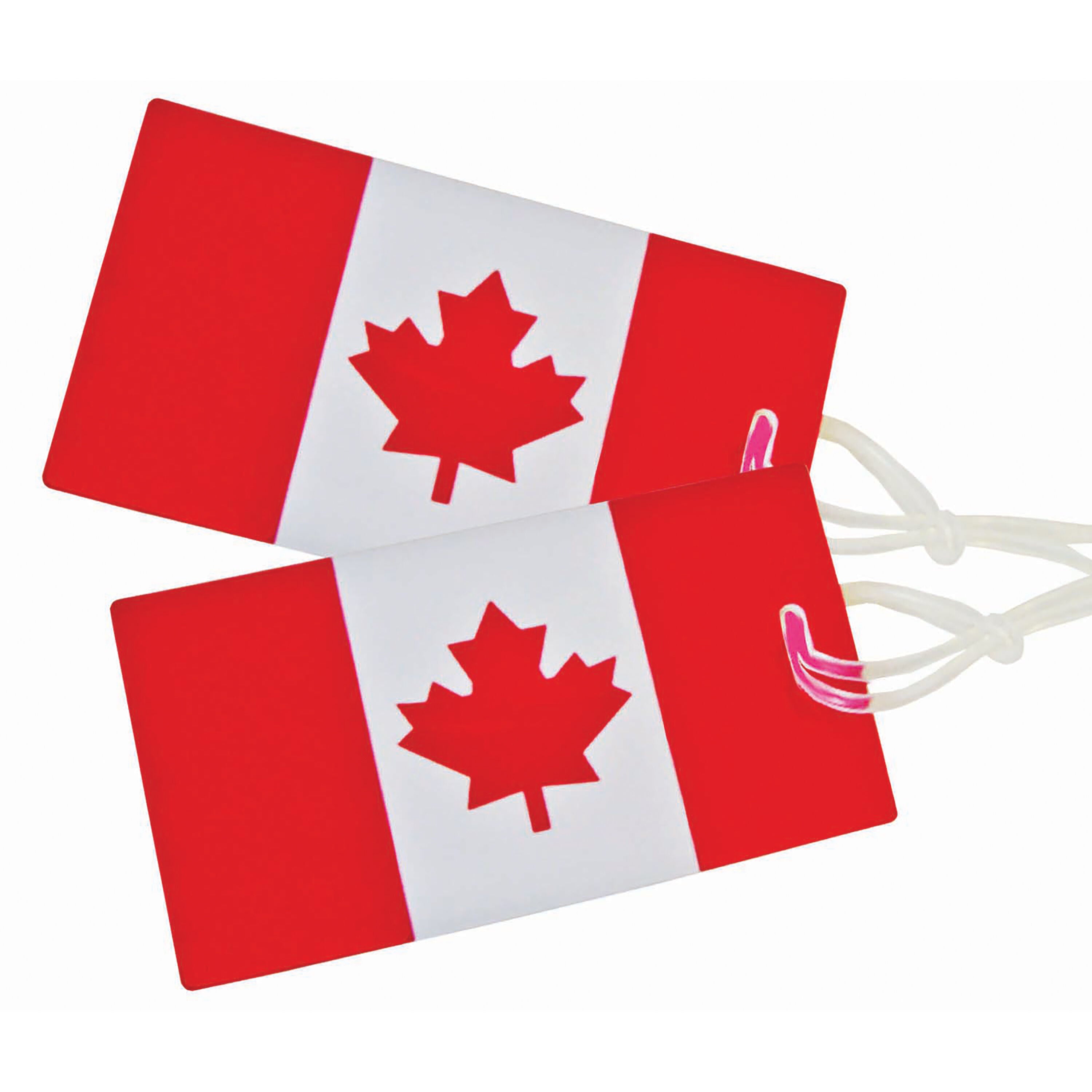 Samsonite 2 Pack Canadian Flag Luggage ID Tags - Red/White