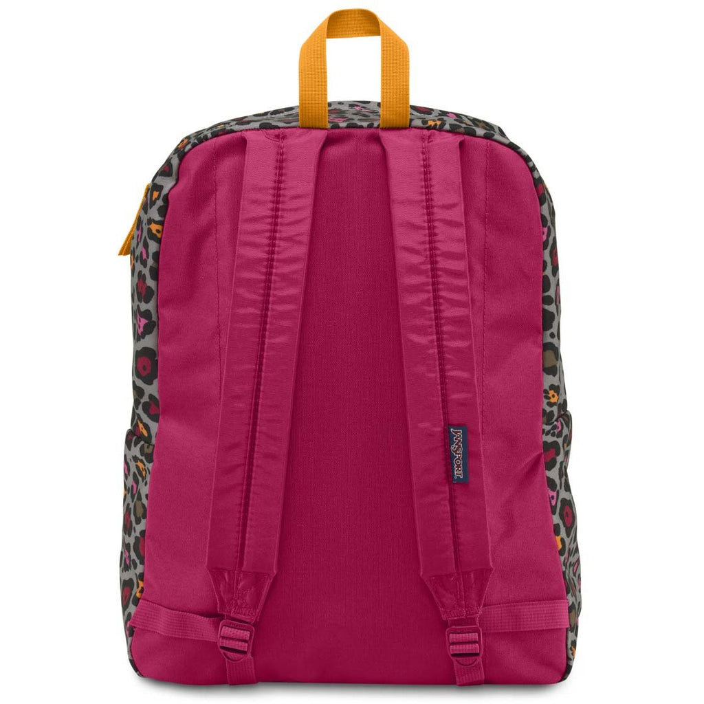 JanSport SuperBreak Backpack - Grey Rabbit Lucy Leopard