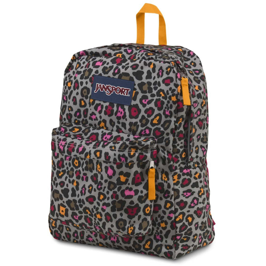 JanSport SuperBreak Backpack - Grey Rabbit Lucy Leopard