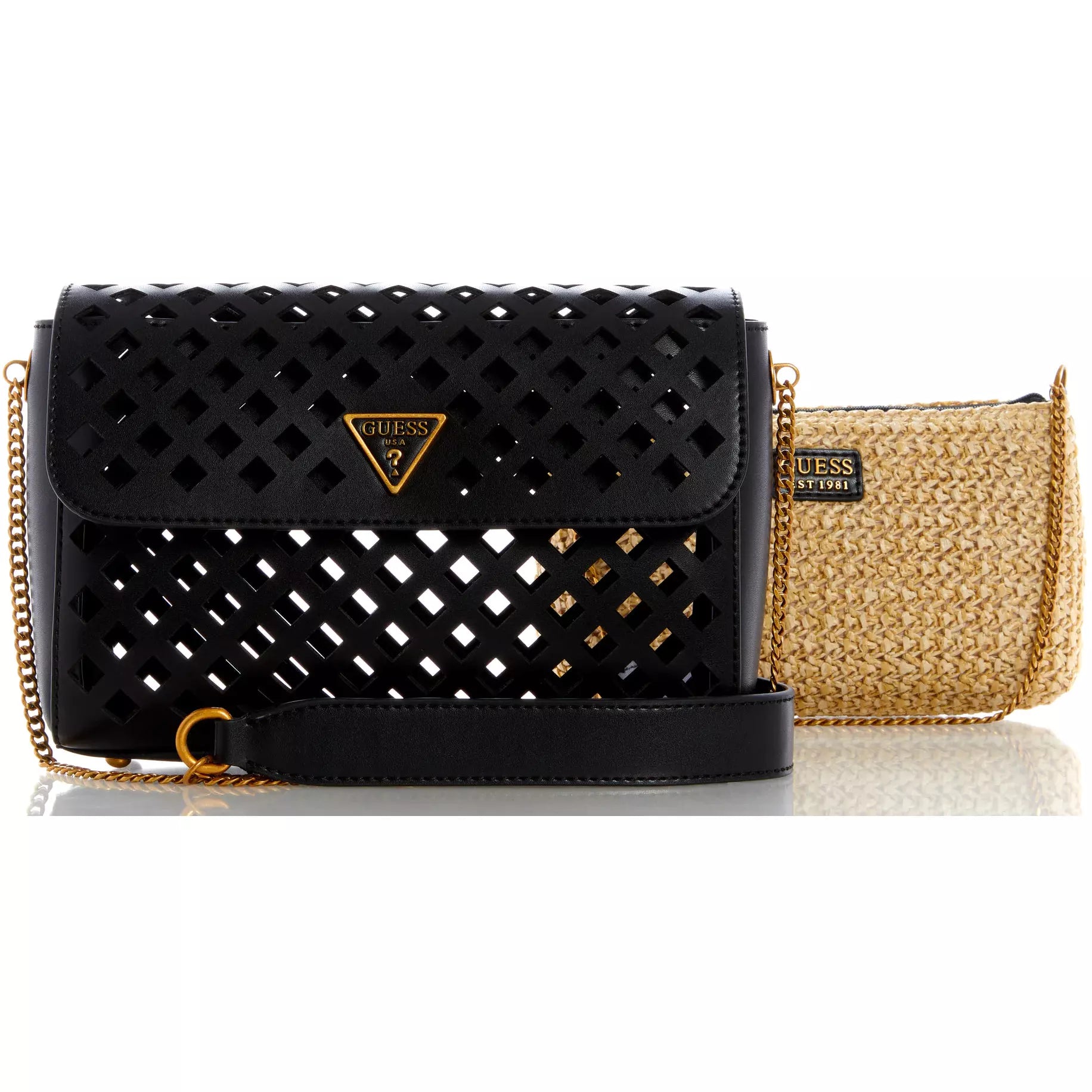 GUESS Aqua Crossbody Flap - Black