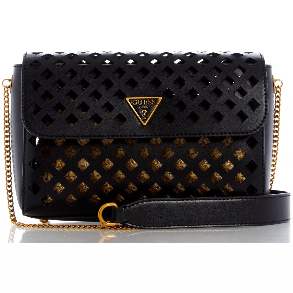 GUESS Aqua Crossbody Flap - Black