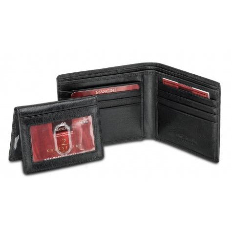 Mancini EQUESTRIAN-2 Men`s RFID Secure Billfold with Removable Passcase